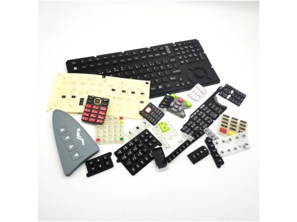 silicone rubber button keypad with conductive carbon pill PU coating silicone keypad