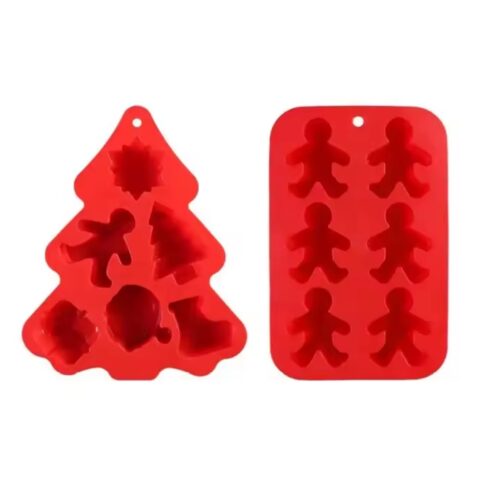 OEM Snowflake Christmas Silicone Cake Mold Pastry Baking Decorating Tool Christmas Tree Bread Biscuit Ice Cream Mold