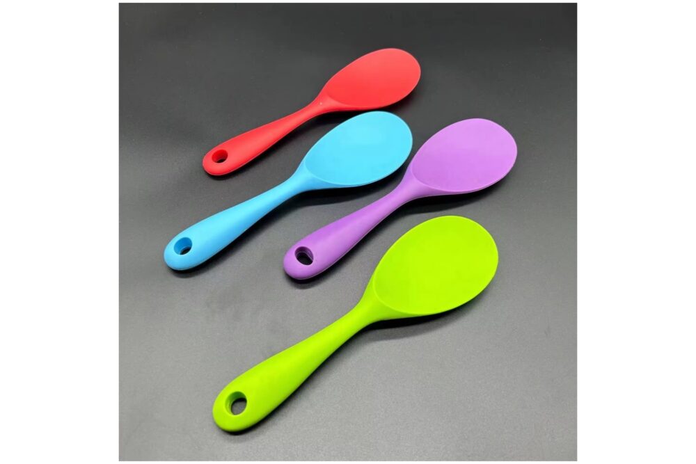 OEM Heat Resistant Food Service Spoon Silicone Rice Paddle Spatula Home Kitchen Tools Silicone Rice Spoon