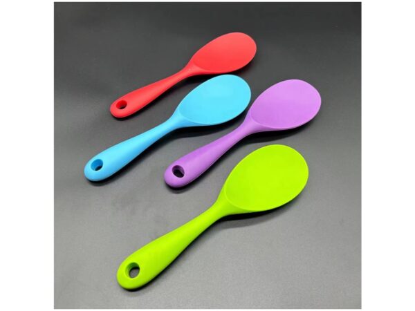 OEM Heat Resistant Food Service Spoon Silicone Rice Paddle Spatula Home Kitchen Tools Silicone Rice Spoon