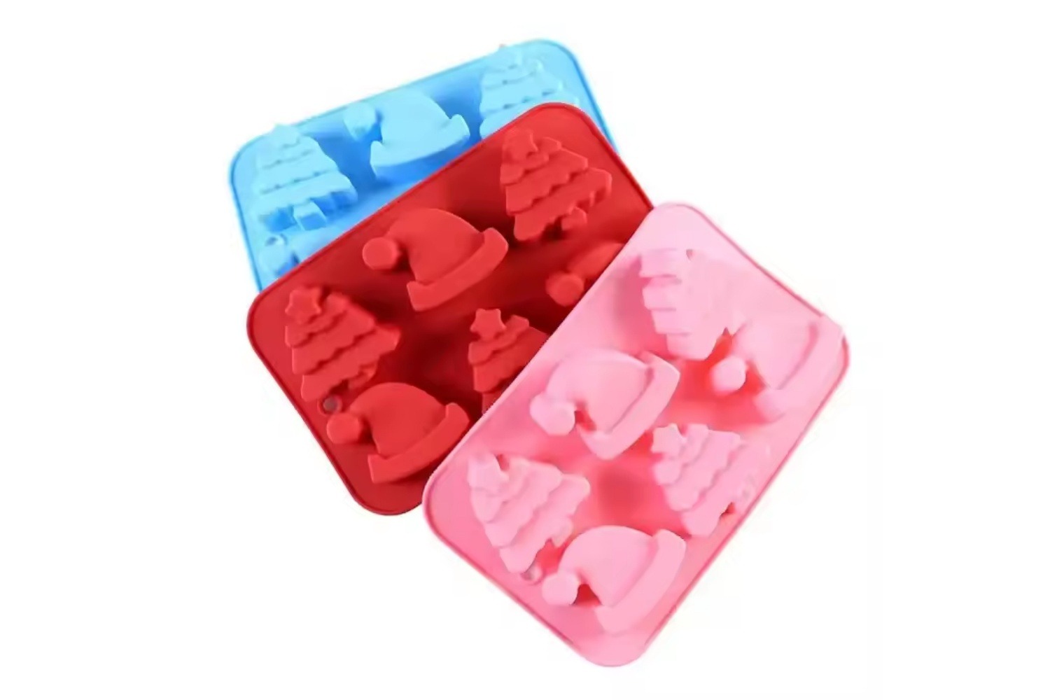 Customized Silicone Molding Products Christmas Tree And Santa Claus Hat ...