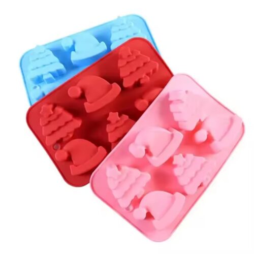 Customized Silicone Molding Products Christmas Tree And Santa Claus Hat Crown Patterns Baking Silicone Fondant Cake Decorating Molds