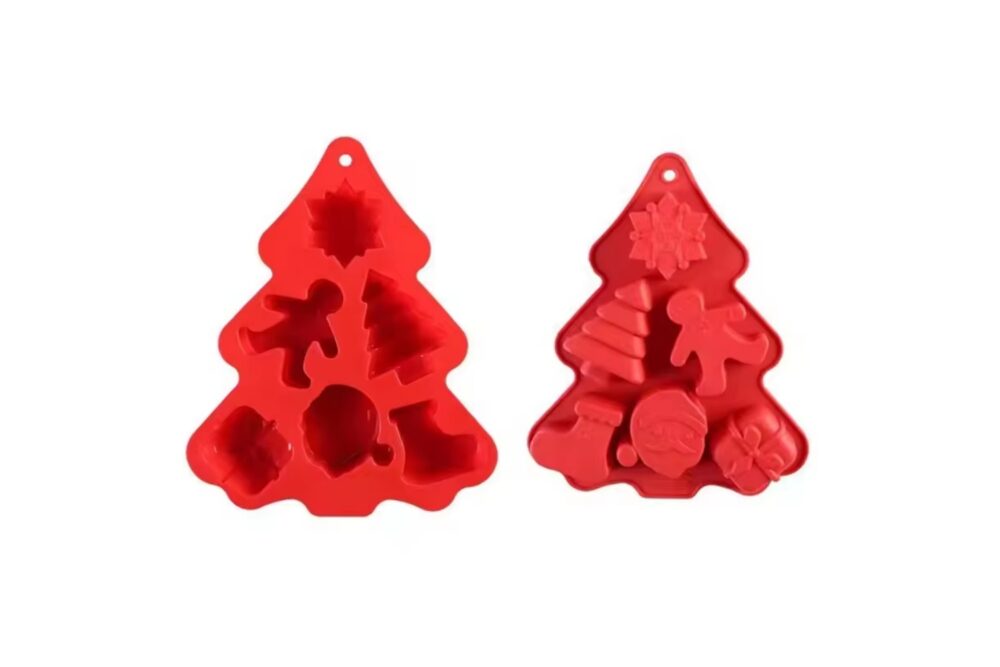 Customized Silicone Molding Products Christmas Tree And Santa Claus Hat Crown Patterns Baking Silicone Fondant Cake Decorating Molds