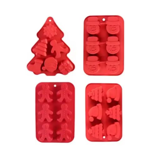 Customized Silicone Molding Products Christmas Tree And Santa Claus Hat Crown Patterns Baking Silicone Fondant Cake Decorating Molds