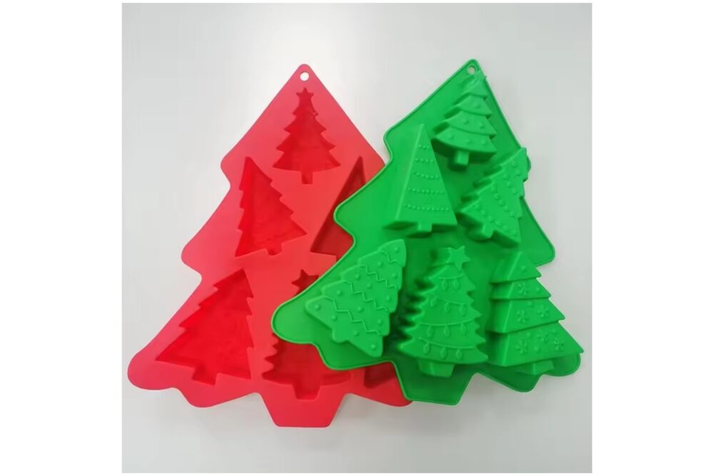 Customized Silicone Molding Products Christmas Tree And Santa Claus Hat Crown Patterns Baking Silicone Fondant Cake Decorating Molds