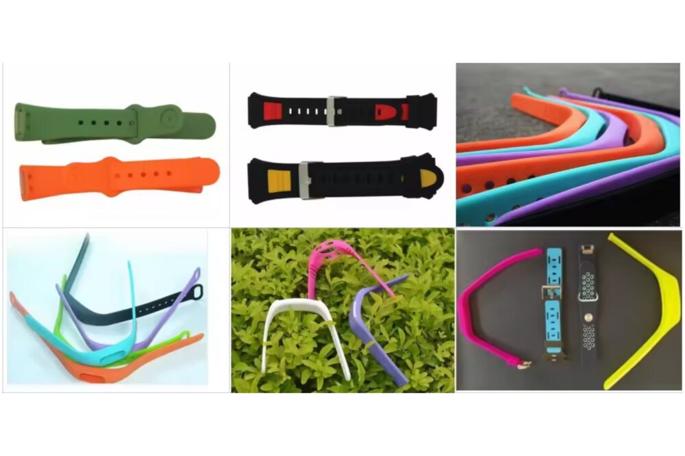 LSR Injection Molding Silicone Rubber Watchband Silicone Watch Straps Bracelet with Customized