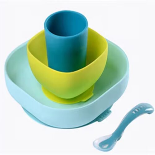 OEM liquid silicone rubber mold for injection molding LSR parts liquid silicone baby tableware LSR products for baby lunch box