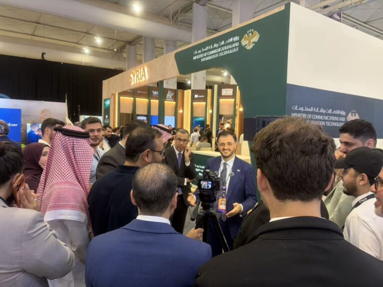 Visitors gathering on the exhibition floor at LEAP 2026